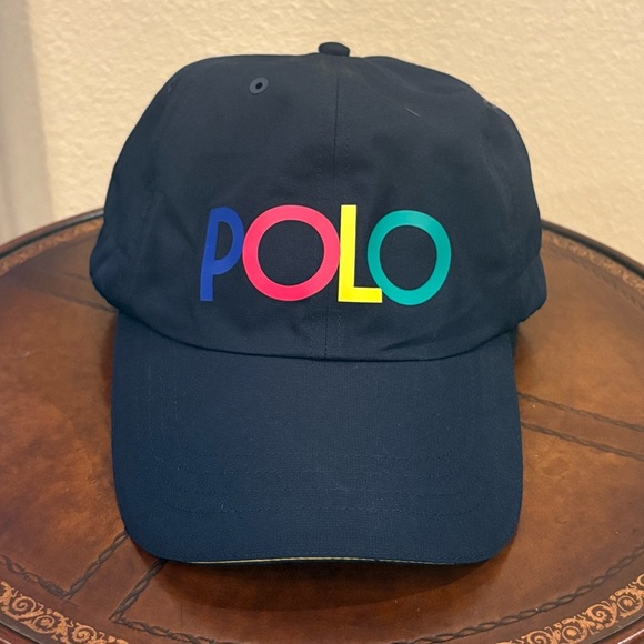 Polo Ralph Lauren Navy Cap with Multicolor Logo One Size-Unisex